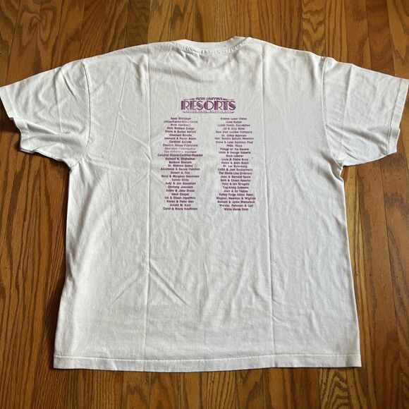 VINTAGE 1994 Atlantic City 5K Boardwalk Run White Single Stitched T-shirt Large - Picture 7 of 12